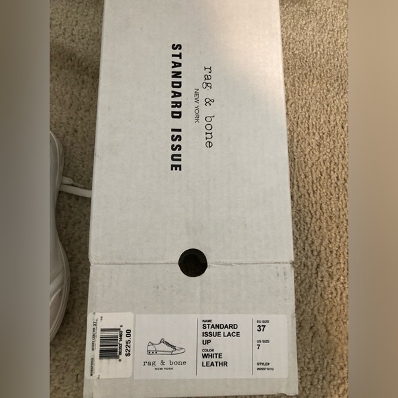 Rag & Bone Standard Issue Lace Up White Leather Sneakers. NWT! Sz 7 - Picture 12 of 12